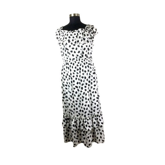 Lane Bryant x Beauticurve Chiffon Polka Dot Maxi Dress - Picture 6 of 14